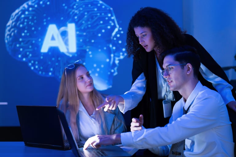 Professional team discussing payment technology